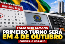 Falta uma semana primeiro turno será em 4 de outubro; confira o horário